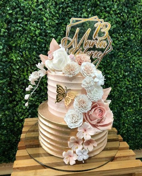 Gold Two Tier Cake, Birthday Cake For Women Elegant, Debut Cake, 60th Cake, Rose Gold Cake, Birthday Cake For Mom, Sweet 16 Birthday Cake, 60th Birthday Cakes, Sweet 16 Cakes