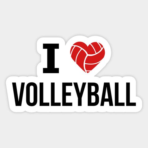 I love Volleyball -- Choose from our vast selection of stickers to match with your favorite design to make the perfect customized sticker/decal. Perfect to put on water bottles, laptops, hard hats, and car windows. Everything from favorite TV show stickers to funny stickers. For men, women, boys, and girls. Volleyball Stickers, Volleyball Backgrounds, Volleyball Wallpaper, Volleyball Designs, Love Volleyball, Sticker Printable, Volleyball Humor, Volleyball Tips, Preppy Stickers