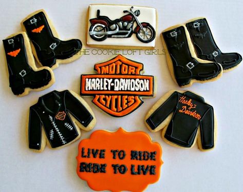 Harley Davidson Party Theme, Harley Davidson Baby Shower, Motorcycle Birthday Parties, Harley Davidson Cake, Harley Davidson Birthday, Motorcycle Cake, Motorcycle Party, Biker Party, Motorcycle Birthday