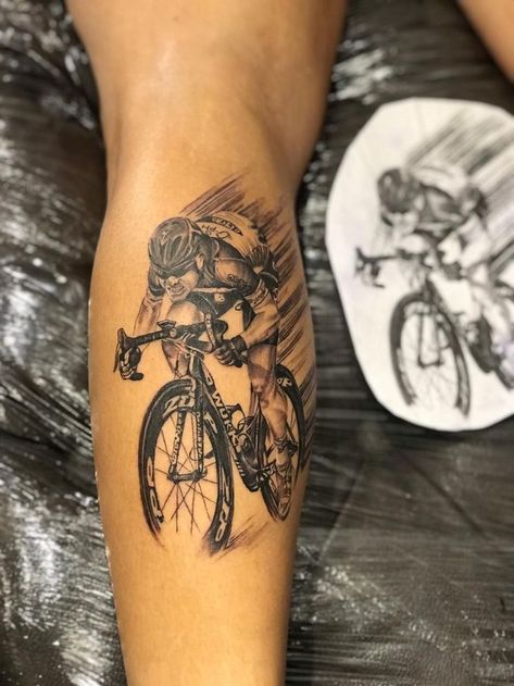 Cycle Tattoo, Tattoo Bike, Cycling Tattoo, Bike Tattoo, Cycling Legs, Bicycle Tattoo, Bike Tattoos, Cycling Posters, 100 Plus