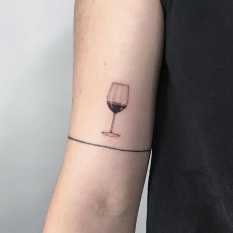 Wine Tattoo, Drink Wine, Soju, Armband Tattoo, Wine Lovers, Not Mine, Triangle Tattoo, Arm Band, Geometric Tattoo