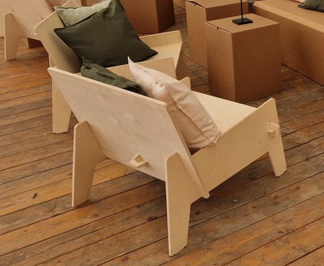 Plywood Furniture Plans, Flat Furniture, Plywood Design, Wood Chair Design, Cnc Furniture, Plywood Chair, Flat Pack Furniture, Loungers Chair, Cool Woodworking Projects