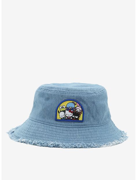 My Hero Academia X Hello Kitty And Friends Patch Bucket Hat Inspired Costumes, Friends Logo, Friend Logo, Denim Bucket Hat, Hello Kitty And Friends, Super Kawaii, Bucket Hats, My Hero, Hot Topic