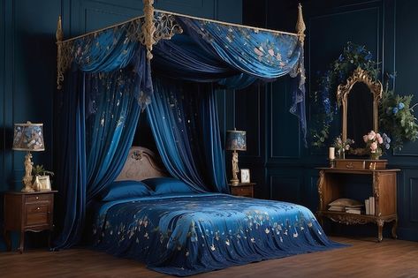 Bedroom Ideas Trendy, Ravenclaw Bedroom, Moody Romantic Bedroom, Sensual Bedroom, Dark Romantic Bedroom, Romantic Bedroom Ideas, Academia Bedroom, Messy Bed, Dark Color Palette