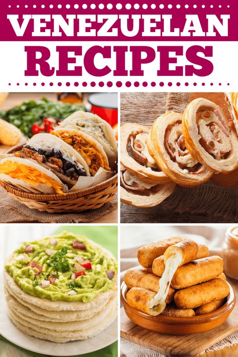 Take a culinary trip to South American with these Venezuelan recipes! From appetizers to desserts, these dishes bring a true taste of Venezuela. Venezuela Desserts, Central American Recipes, Venezuelan Food Recipes, Venezuela Recipes, Venezuelan Recipes, Cultural Recipes, South American Dishes, 90s Playlist, Brazilian Dishes