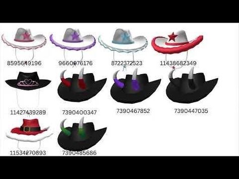 Brookhaven Hat Code, Brookhaven Code Accessories, Codes For Brookhaven Accessories, Brookhaven Codes Accessories, Accessories Codes, Mariachi Hat, Ninja Hat, Cow Hat, Code Clothes