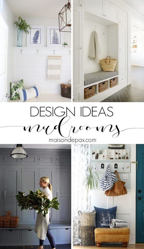 Mudroom ideas for different spaces! Get ideas for how to design a mudroom for small spaces, laundry rooms, hallways, and more. #mudrooms #laundryrooms #backtoschool #organizing #organization #homedecor Family Mudroom, Garden Ideas For Small Spaces, Small Mudroom Ideas, Small Space Inspiration, Mudroom Ideas, Mudroom Entryway, Mudroom Laundry Room, Small Entryways, Mudroom Design