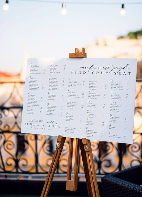 Kings Table Seating Chart, Harvest Table Seating Chart, Long Table Seating Chart Wedding, Wedding Seating Plan Long Tables, Diy Seating Plan, Long Table Wedding Seating Plan, Seating Chart For Long Tables, Seating Chart Long Tables, Long Table Seating Chart