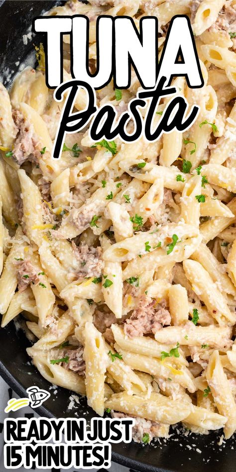 Tuna Dinner Ideas, Tuna Spaghetti Recipe, Delicious Entrees, Creamy Tuna Pasta, Salad Spinach, Tuna Pasta Salad, Pasta Ideas, Healthy Foods To Make, Tuna Salad Pasta