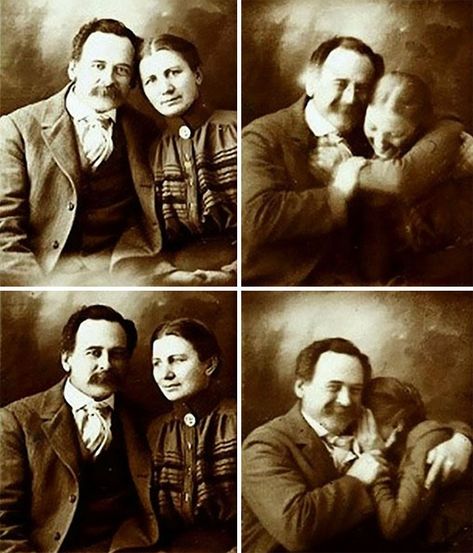 Victorian Couple tries not to laugh while getting their portrait taken.   Heartwarming photos from the past to help increase the temperature of your heart - Imgur Literary Humor, Victorian Photography, Victorian Couple, Portrait Vintage, Victorian Photos, Old Photography, Piccadilly Circus, Old Photographs, Vintage Portraits