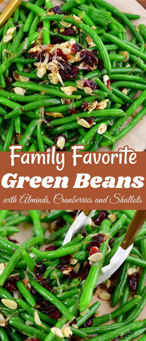 Green Beans Cranberries Almonds, Green Beans With Almonds And Cranberries, Green Bean Cranberry Recipes, Green Beans And Cranberries, Cranberry Green Beans, Green Beans And Cranberries Recipe, Green Beans And Almonds Recipe, Christmas Green Beans Recipe, Make Ahead Green Beans