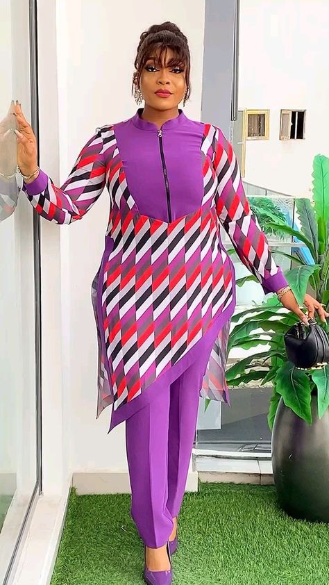 African Print Clothing For Women, Trouser 2 Piece, 2 Piece Office Wear, Recent Fashion Trends Outfit, Trendy Two Piece Outfit, 2piece Outfits Two Pieces, 2 Pieces Outfits For Women, Trendy Office Wear, 2 Piece Outfit Set Pants