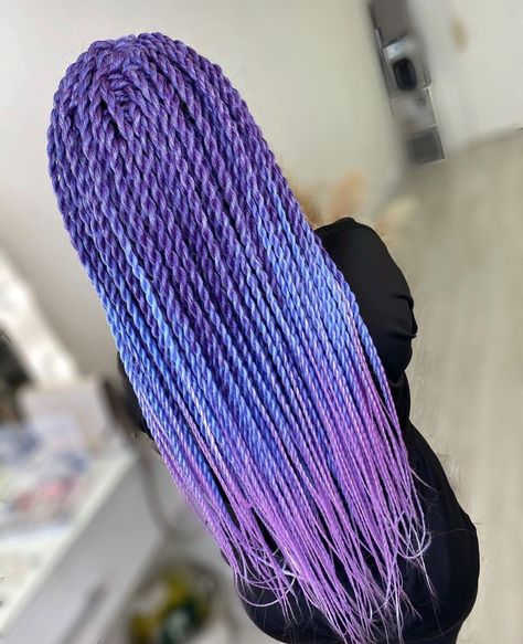 Blue And Pink Box Braids, Blue And Purple Box Braids, Pink And Blue Braids, Pink Synthetic Dreads, Mixing Hair Color, Blue Box Braids, Purple Box Braids, Jasmine Hair, Pink Purple Hair