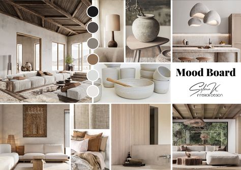 Japandi, moodboard Rustic Home Mood Board, Mood Board Hotel Interior Design, Mood Board Minimalist Interior, Mood Board Texture, Client Board Interior Design, Contemporary Style Mood Board, Interior Design Mood Board Template, Hotel Room Mood Board, Resort Mood Board