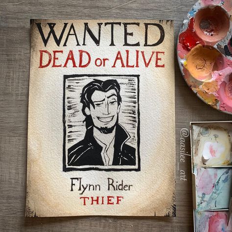 Edit* Punzie is sold🎨 but Flynn’s wanted poster is still available 👃 😄. Link in my bio or story! ✨ #tangled #disney #disneyprincess… | Instagram Flynn Rider Aesthetic, Tangled Disney, Instagram Edit, Diary Writing, Disney Fine Art, Wanted Poster, Flynn Rider, Disney Fan Art, Rapunzel