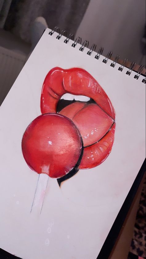 Lip Artwork Drawings, Fruit Lips Drawing, Realism Art Pencil, Mouth Painting, Lip Artwork, Drawing Lips, Lips Painting, Lip Drawing, Prismacolor Art