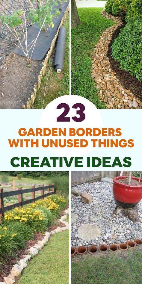 Enhance your garden with homemade borders crafted from unused materials! Unearth innovative methods to recycle old tires, shattered tiles, or vintage teacups into distinctive garden edges. Infuse charm and eco-friendliness into your yard while lessening waste. Explore new gardening possibilities! Wooden Garden Borders, Fly Repellant Diy, Wooden Garden Edging, Diy Mosquito Repellent, Succession Planting, Above Ground Pool Landscaping, Diy Macrame Plant Hanger, Thriving Garden, Garden Makeover