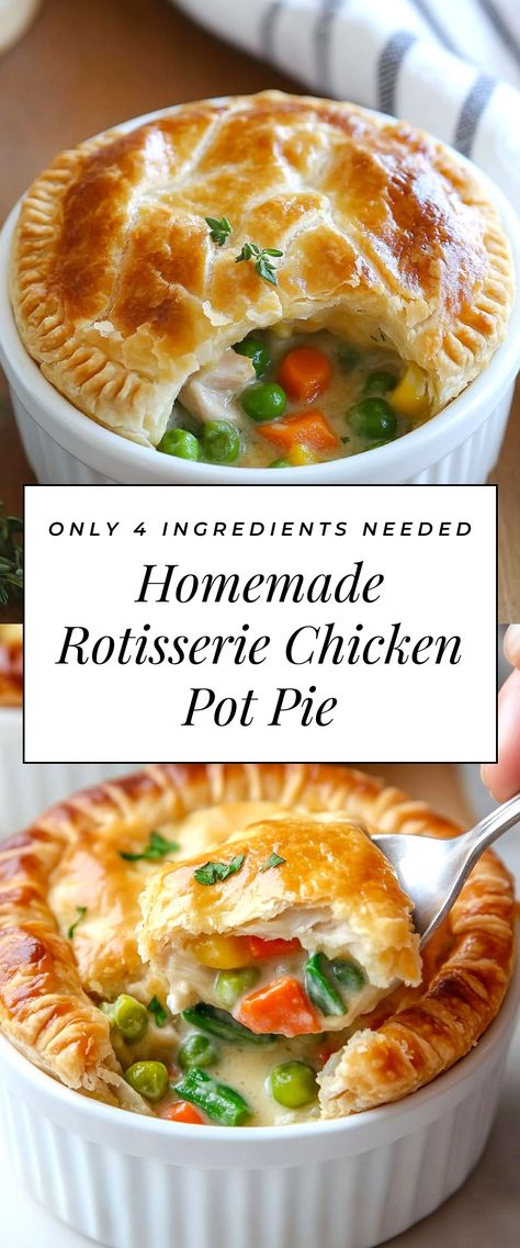 Image for Homemade Rotisserie Chicken Pot Pie Leftover Rotisserie Chicken Pot Pie, Rotisserie Chicken Chicken Pot Pie, Chicken Pot Pie Recipe With Rotisserie, Rotisserie Chicken Pot Pie Easy, One Crust Chicken Pot Pie, Pot Pie With Rotisserie Chicken, Leftover Chicken Pot Pie, Dinner With Rotisserie Chicken, Lazy Chicken Pot Pie