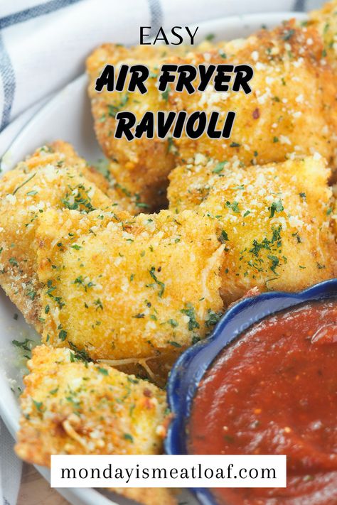 Crunchy perfection in every bite! Try our Air Fryer Toasted Ravioli recipe for a delicious twist on a classic favorite.
👉https://mondayismeatloaf.com/air-fryer-ravioli/

 #AirFryerRecipes #ToastedRavioli #EasyCooking #ItalianFood #AppetizerIdeas #CrunchyGoodness #FoodieFaves #QuickAndTasty #HomeCooking #TasteOfItaly Air Fryer Toasted Ravioli, Beef Ravioli Recipe, Toasted Ravioli Recipe, Air Fryer Ravioli, Cheese Ravioli Recipe, Super Easy Appetizers, Toasted Ravioli, Bite Size Snacks, Ravioli Recipe