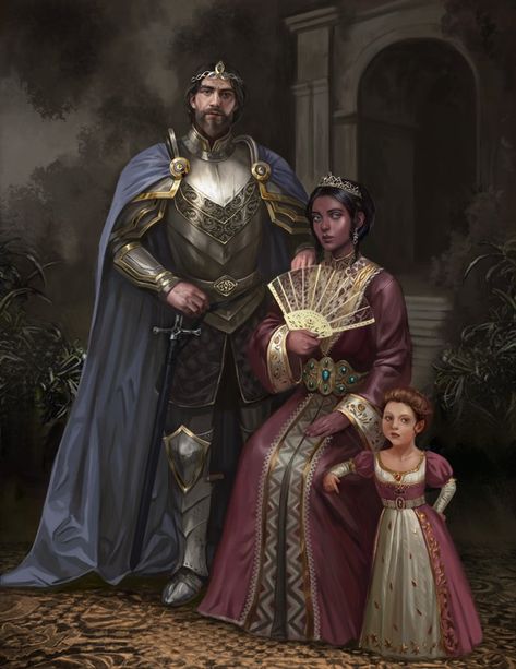 Royal Family Portrait, Angel Artwork, Academic Art, Fantasy Drawings, Warhammer 40k Art, Elder Scrolls Online, Family Painting, Historical Painting, Queen Art