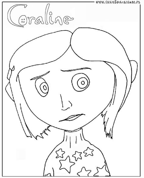 Coraline Printables, Beetlejuice Clipart, Colouring Halloween, Caroline Cake, Coraline Coloring Pages, Beetlejuice Birthday, Coraline Party, Coraline Birthday, Colouring Drawing