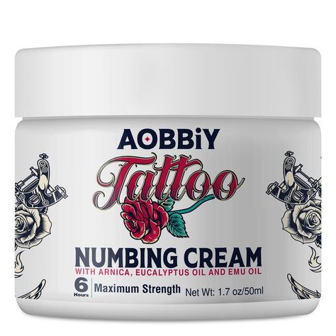 PRICES MAY VARY. ✦LONG LASTING✦ Our tattoo numbing cream provides up to 6 hours of continuous numbing for painless tattoo sessions. With our tattoo numbing cream you can enjoy a painless tattooing without itching, soreness, or burning. Our Tattoo Numbing Cream helps reduce discomfort after the tattoo session, making it a smoother tattoo healing process. ✦QUICK-ACTING✦ Our Tattoo numbing cream is a quick-acting for tattoo sessions which offers both as a numbing cream for tattoos extra strength an Numbing Cream For Waxing, Numbing Cream For Tattoos, Best Tattoo Numbing Cream, Tattooing Supplies, Tattoo Numbing Cream, Tattoo Healing Process, Tattoo Healing, Skin Piercing, Painless Tattoo