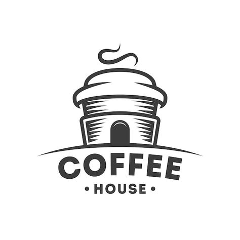 Coffee Shop Logos Ideas, Cafe Symbol Logo, Cafe Logos Design, Coffee Shop Design Logo, Cafe Shop Logo, Coffee House Logo Design, Logo Design For Cafe, Coffee Logo Design Ideas, House Logo Design Ideas