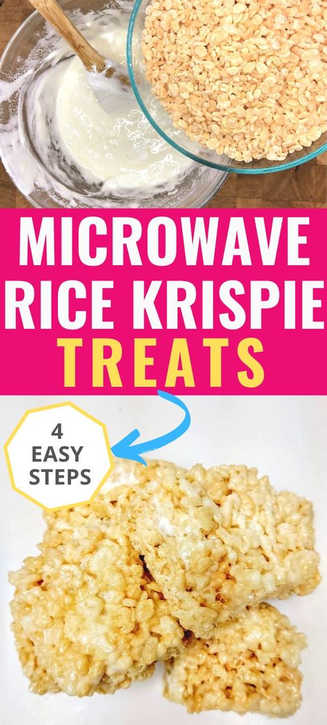 Microwave Rice Krispie Treats, Rice Krispie Treats Easy, Rice Crispy Treats Recipe, Microwave Rice, Krispie Treats Recipe, Rice Recipes For Dinner, Rice Krispies Treats, Krispies Treats, Marshmallow Treats