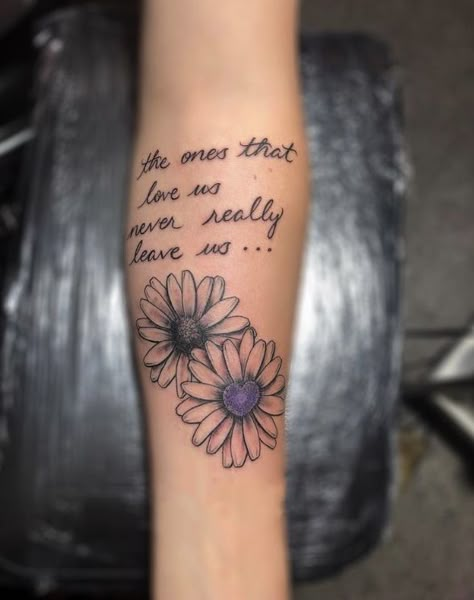 Grandmother Tattoo, Tattoos For Women On Thigh, Grandma Tattoos, In Loving Memory Tattoos, Remembrance Tattoos, Disney Tattoo, Sunflower Tattoos, Dope Tattoos For Women, Dad Tattoos