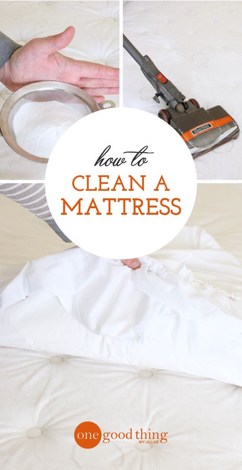 Getting your mattress clean is actually easier than you think! This simple process uses baking soda to eliminate dust mites, allergens, odors, and more. Cleaning A Mattress, Baking Soda On Mattress, Clean Your Mattress, Clean A Mattress, Clean Baking Pans, Cleaning Painted Walls, Mattress Cleaning, Deep Cleaning Tips, Baking Soda Uses