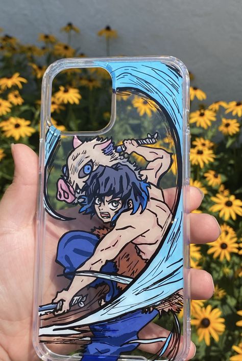 Anime Painted Phone Case, Demon Slayer Phone Case, Geometric Art Diy, Mobile Case Design, Clear Phone Case Design, Phone Case Diy Paint, Diy Phone Case Design, Y2k Background, Abstract Phone Case