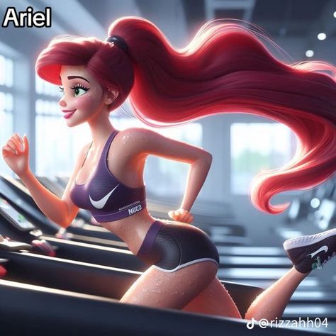 Ariel Workout, Princess Workout, Modern People, Cool Signatures, Female Cartoon Characters, Princess Pictures, Female Cartoon, Disney Princess Pictures, Disney Stars