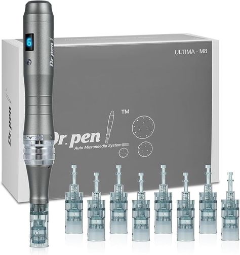 Dr.pen M8 Microneedling Pen - Dr.pen Microneedling with 8Pcs Microneedling Cartridges(11/16/24/36/42/Nano-R/Nano-S/Nano-5D), Professional Microneedling for Face/Body/Beard/Hair Growth : Amazon.co.uk: Beauty Dr Pen Microneedling, Dermapen Microneedling, Microneedling Pen, Younger Sibling, Beard Hair, Skin Tissue, Pen Kits, Scar Tissue, Enlarged Pores