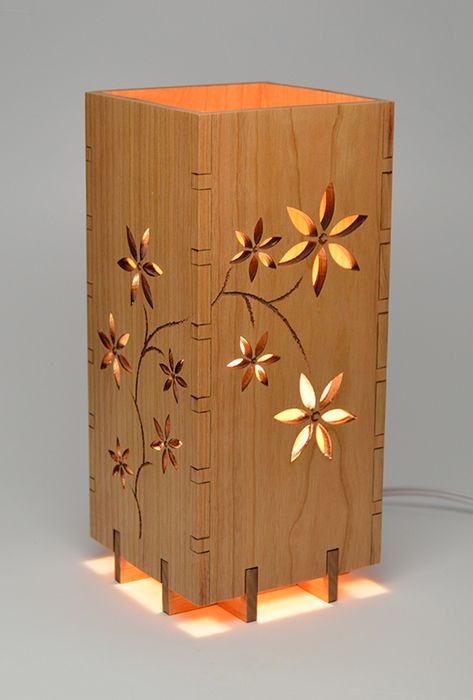 Laser Cut Lamps, Best Desk Lamp, Wood Lamp Design, Flower Night, Laser Cut Wood Crafts, Wooden Pendant Lighting, Diy Holz, Room Lamp, Wooden Lamp