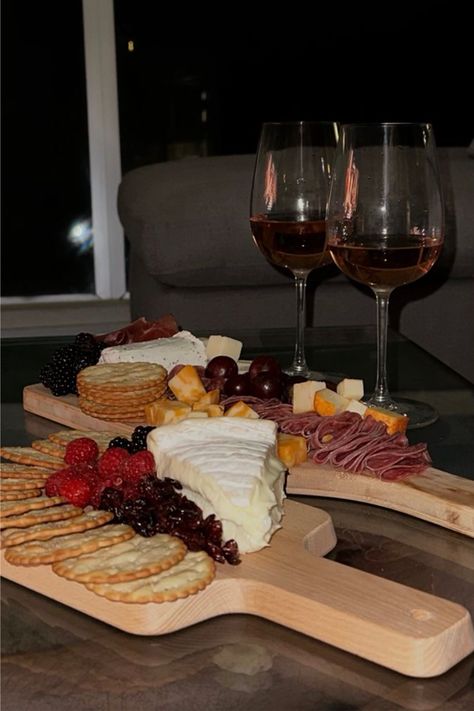 wine & cheese night Cheese Aesthetic, Wine And Snacks, Wine And Cheese Night, Cheese Night, Perfect Movie Night, Wine Night, 2nd Year, Wine Cheese, A Glass Of Wine