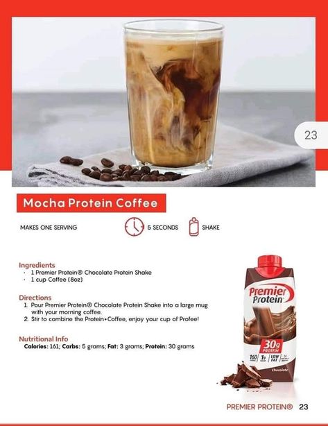 Chocolate Protein Shakes, Protein Coffee, Premier Protein, Coffee Love, Protein Shakes, Morning Coffee, Mocha, Hot Chocolate, Nutrition