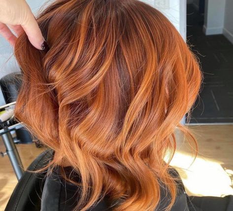 Winter Copper Hair, Copper Balayage Short Hair, Copper Balayage Bob, Copper Bob Hair, Salon Colors, Colour 2023, Short Copper Hair, Balayage Hair Copper, Biolage Hair