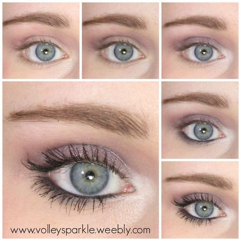 True Summer Eye Makeup, Grey Green Eyes, Dark Circle Concealer, Eye Bags Makeup, Purple Shadow, Grey Eye Makeup, Summer Eye Makeup, Grey Makeup, Grey Eyeshadow