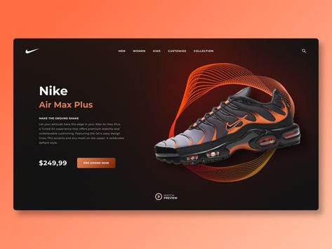 Shoe Commercial, Shoe Website, Restaurant Website Design, Ui Design Principles, Sneaker Website, Shoe Advertising, Sneaker Posters, Desain Ui, Fashion Poster Design