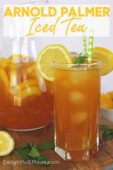 Arnold Palmer Drink Recipe, Arnold Palmer Recipe, Arnold Palmer Drink, Spiked Tea, Sweet Tea Vodka, Iced Tea Cocktails, Iced Tea Drinks, Iced Tea Lemonade, Drink Recipes Nonalcoholic