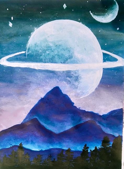 Moon Painting, Painting Watercolor, Projects To Try, Moon