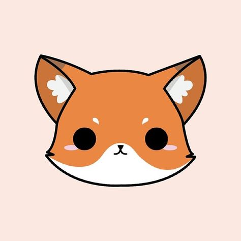 Cartoon Fox Drawing, Cute Fox Illustration, Cute Fox Drawing, Happy Fox, Fox Drawing, Cute Eyes Drawing, Cute Vector, Fox Face, Mickey Mouse Art