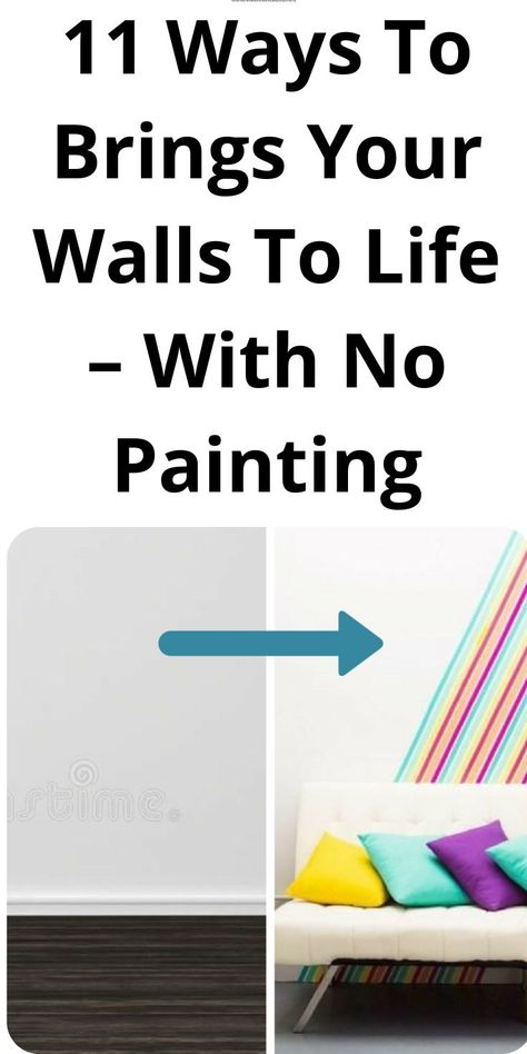 11 Ways To Brings Your Walls To Life – With No Painting Paint Your House, A Ladder, Wall Paint, White Walls, Spray Paint, Bring It On, Home Decor Decals, Wall Decor, Paint