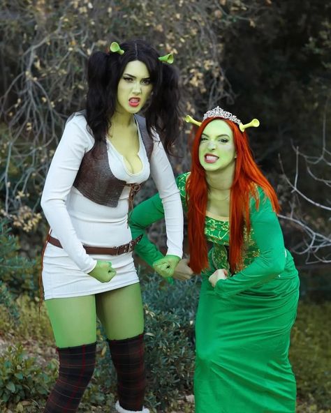 It's Not Easy Being Green. 💚👑👹 @candylion.cos as Fem. Shrek @missbrisolo as Princess Fiona #HappyStPatricksDay #StPatricksDay #Shrek #Shrek2 #ShrekTheThird #ShrekForeverAfter #MikeMyers #CameronDiaz #PussInBoots #ShrekMemes #Dreamworks #FionaCosplay #ShrekCosplay #DreamWorksCosplay #CosplayersOfInstagram #CosplayersOfIG #Cosplayers #Cosplay #PinUp #Bodypaint #SFXMakeUp #Green #Ogre #Princess Shrek Memes, Shrek Costume, Princess Fiona, Cameron Diaz, Simple Green, Happy St Patricks Day, Shrek, St Patrick’s Day, Body Painting