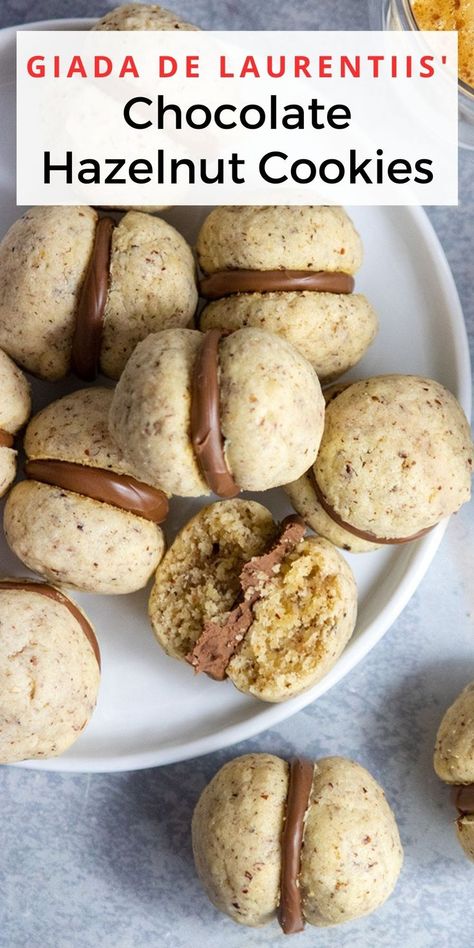 Hazelnut Dessert Recipes, Hazelnut Cookies Recipes, Hazelnut Recipes Desserts, Unusual Cookies, Hazelnut Desserts, Cookies Hazelnut, European Cookies, Hazelnut Dessert, Hazelnut Filling