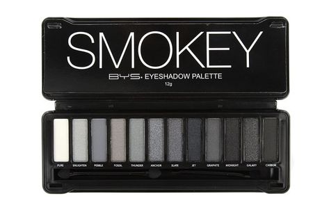 bys color eyeshadow palette Smokey Eyeshadow Palette, Grey Eyeshadow, Cute Eyeshadow Looks, Eyeshadow For Blue Eyes, Smokey Eyeshadow, Best Eyeshadow, Black Eyeshadow, Eyeshadow Base, Color Eyeshadow