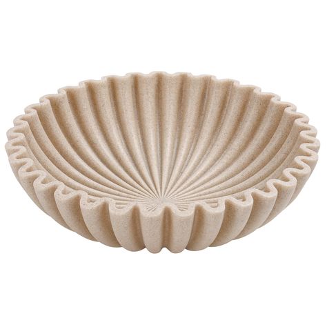 PRICES MAY VARY. 【Handmade Bowl】: This modern decorative bowl is handmade by professional craftsmen with a smooth surface to enhance the ambiance of your home. 【Multi-purpose Decorative Bowl】: This bowl is very sturdy and can hold fruits, keys. It fits any tabletop and adds a touch of modern decoration to your kitchen. 【Home Decoration】: This decorative bowl, with its unique design, brings a sense of refinement to the space of your home. 【Modern Design】: This grooved bowl has a sleek, modern loo Large Mixing Bowl, Pedestal Bowl Decor, Large Decorative Bowl, Table Beige, Bowl Decor, Key Bowl, Modern Centerpieces, Decorative Bowl, Entry Table