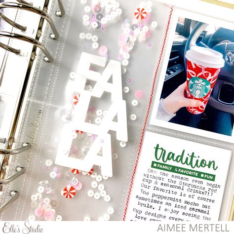 Document December 2021 Inspiration: Week 03 | Elle's Studio Blog Mini Album Pages, December Daily Ideas Inspiration, December Projects, Christmas Scrapbook Pages, Scrapbook Design Layout, Christmas Scrapbook Layouts, 8 December, Daily Ideas, Seasonal Drinks