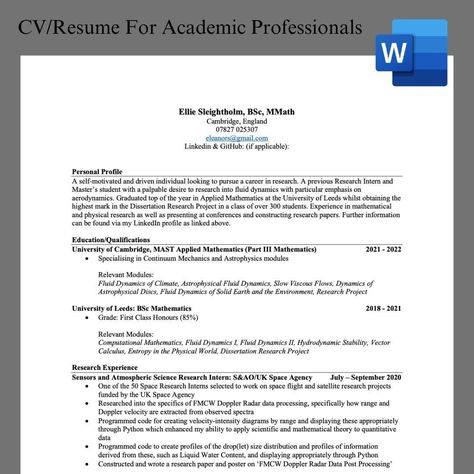 Academic CV/Resume Template - Easy to Replace CV Academic Resume, Academic Cv, Resume Template Examples, University Of Oxford, Resume Builder, Cv Resume Template, Professional Resume Template, University Of Cambridge, Cv Resume