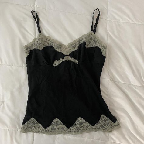 Depop Listing Ideas, Tv Show Outfits, Black Lace Trim, 2000s Vintage, Silk Camisole, Virtual Closet, My Account, Christmas List, Vintage Tags